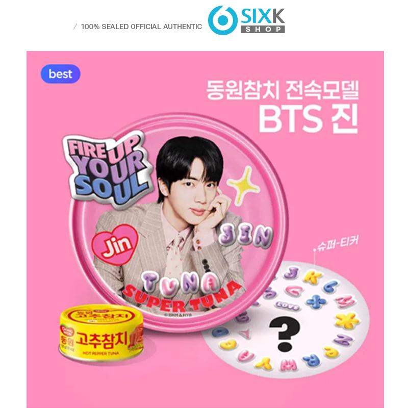 BTS Špeciálna edícia Jin x Super Tuniak Dongwon Sezóna 2 (8 plechoviek + 1 nálepka Super)