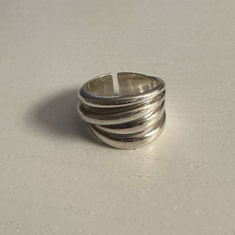Mosxe [925silver] Bold Layer Ring