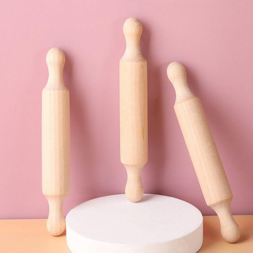 Mini Rolling Pin Toy Wood Children's Rolling Pin Pastry Tools Dough Roller Pin  Crafting