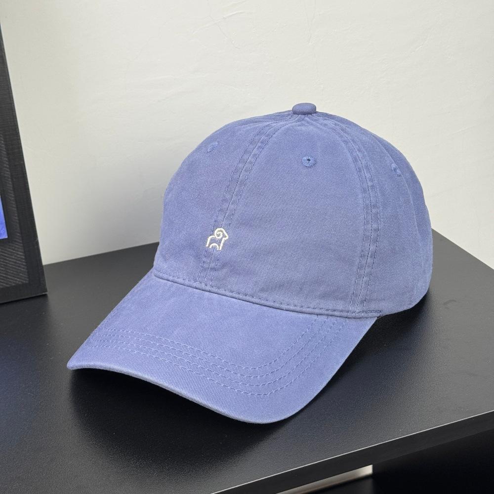 Fashion Hat Autumn retro washed cap showing face little Korean lamb hat female street style versatile couple baseball hat male