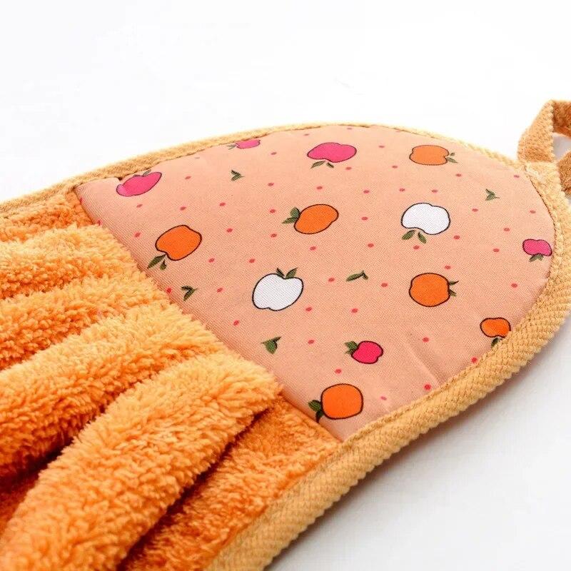 NEW  Coral Velvet Bathroom Supplies Soft Hanging Hand Towel Thickened Absorbent Cloth Dishcloths Hanging Cleaning Towel