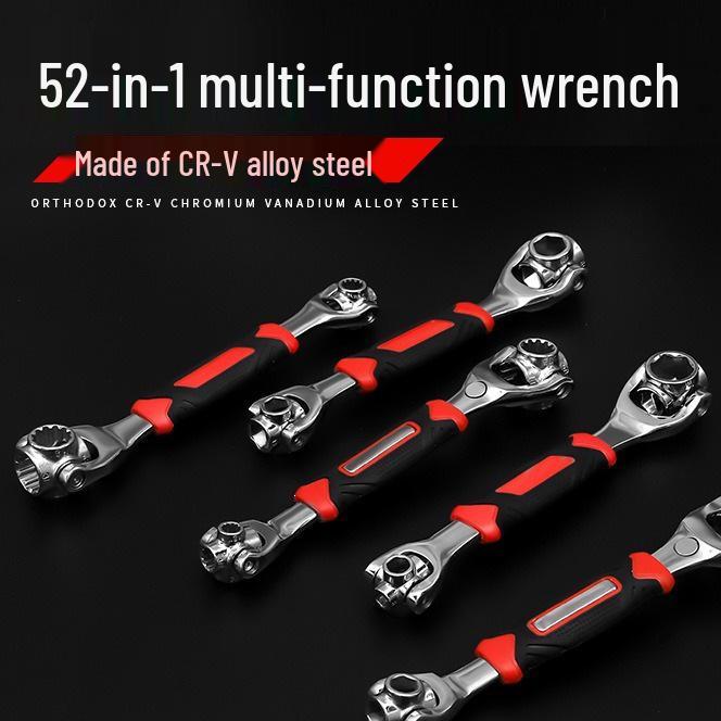 8-in-1 Universal Multi-Head Rotating Socket Wrench