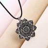 Pretty Yoga Mandala Pendant Necklace Tibetan Buddhist All-match Gift for Mothers