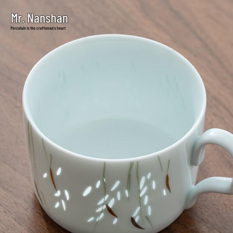 Nanshan Mr. Translucent Ceramic Latte Mug with Saucer