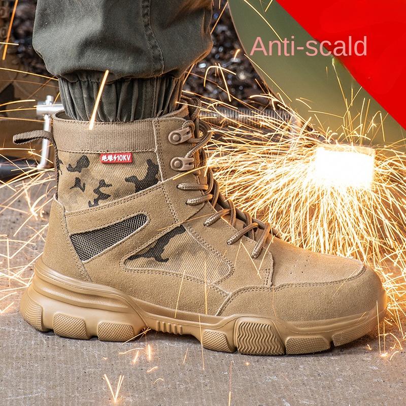 Insulated 10kv Light Sole Anti-smashing and Anti-piercing Labor Insurance Shoes Men's Labor Insurance Boots High Boots Men's Boots