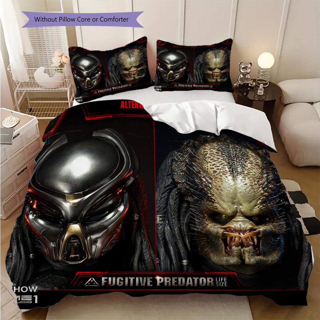 Predator Alien Warrior Artwork Poster Bedding 1 Duvet Cover 2 Pillowcase Without Core Soft And Comfortable Duvet Cover And Pillowcase
