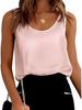 Sleeveless Satin Round Neck Women's Vest - European & American Style