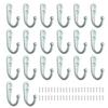 Set of 20 Antique White Wall Hooks with Screws, Heavy-Duty Capacity, Wall-Mounted Storage Hooks for Luggage, NYANDELMO ND-0046-R06-WH20