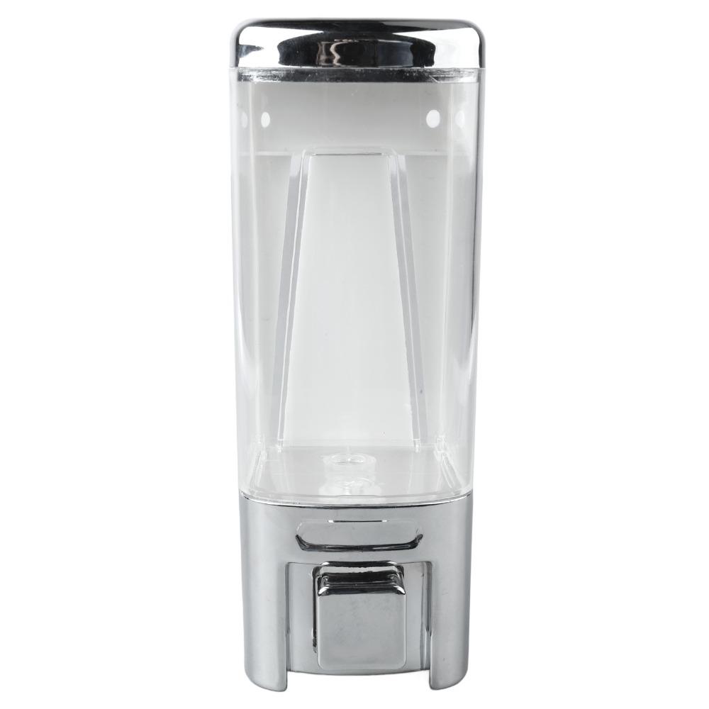 Plastic Soap Dispenser Single Head 480ml Capacity Soap Gel Dispenser Silver Refillable Hand Soap Dispenser