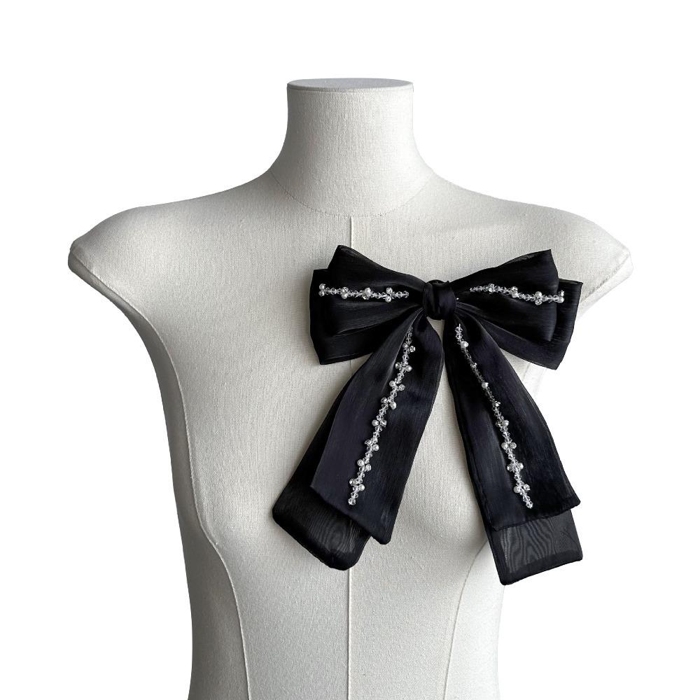 New Dingzhu Embroidered Fabric Patch Double Layer Bow Chest Flower Flower Cloth Sticker Dress DIY Decorative