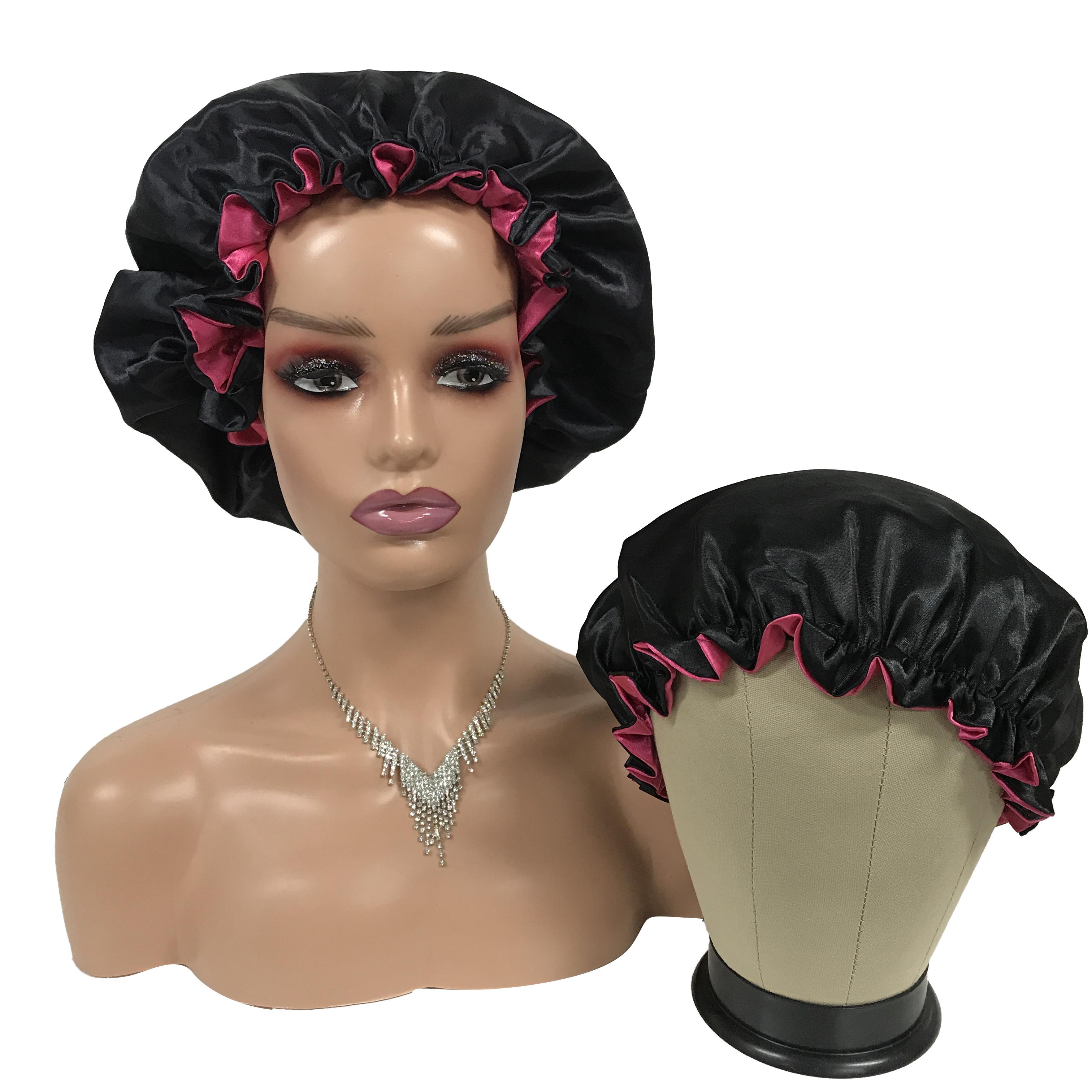 Custom Silk Sleeping Bonnets Double Layer Reversible Hair Bonnet for Men