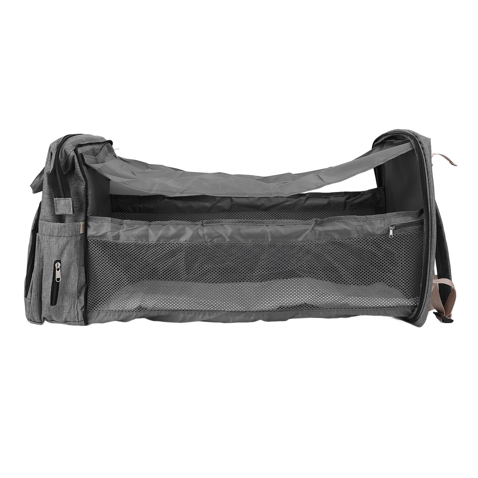 

Рюкзак-сумка для підгузків для немовлят Водонепроникний Складний для пляшечки для годування з USB Сонцезахисний козирок Дитячий душ сірий колір