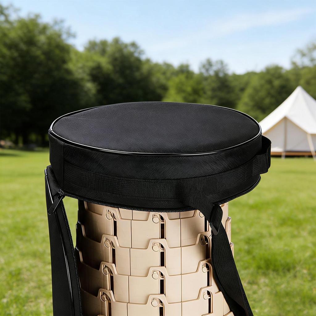 Folding Stool Carry Bag Round Organizer With Handle Portable Stool Storage Carry Bag For Photography Fishing Hiking Camping BBQ