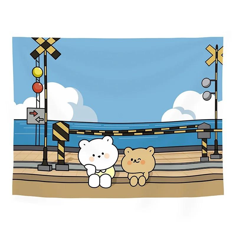 Милый художественный гобелен с изображением мультфильма — фото 3