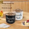 Country-Style Retro Wood Coffee Filter Storage Box