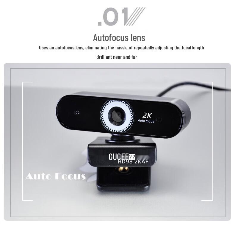 GUCEE HD98 2K Auto-Focus Webcam with Microphone