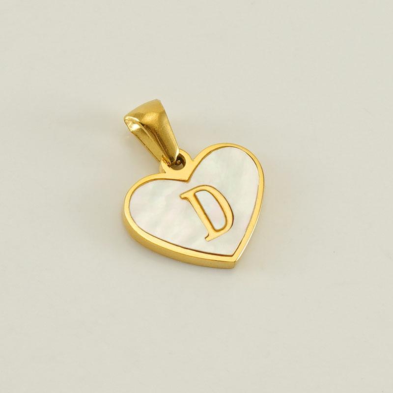 High-Quality Stainless Steel Heart Letter Pendant Necklace - Trendy Ins Style Clavicle Chain