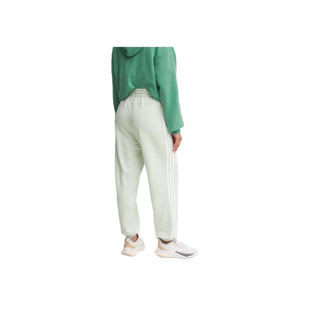 adidas Women Elastic Drawstring Knit Sweatpants, Casual Daily Sports Bottoms Light Green IY4236