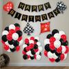 Black Casino Theme Party Decorations Red Balloon Garland Arch Poker Foil Balloons  Men