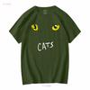 Official CATS Logo T Shirt long or short sleeves vintage Washed Casual designer clothes Stylish Versatile Soft streetwear