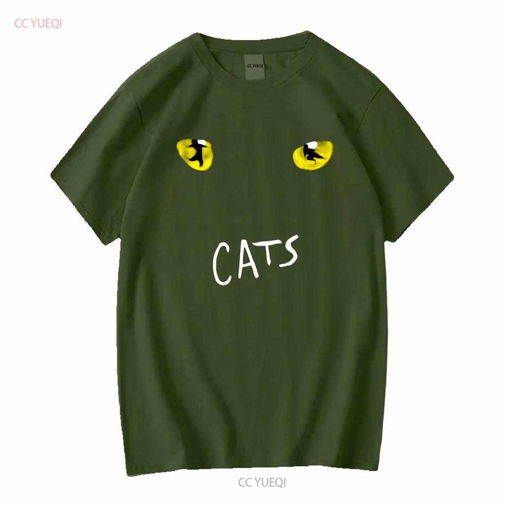 Official CATS Logo T Shirt long or short sleeves vintage Washed Casual designer clothes Stylish Versatile Soft streetwear