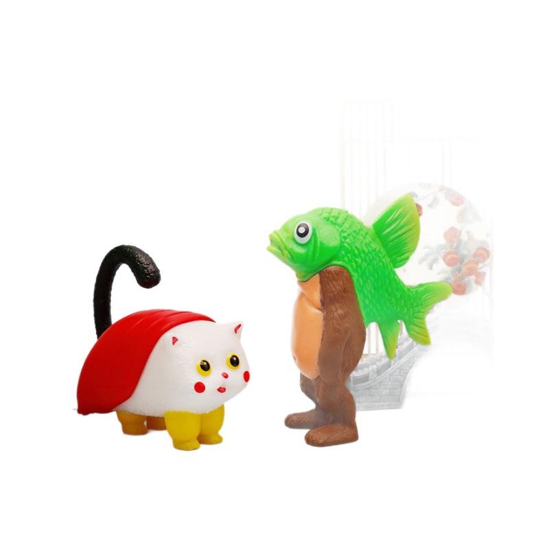 New Figurine Tungtungsahur Strange Shark Animals Figure Desktop Decoration Elephant Figure Ornament Funny 3D Doll Toys Perfect Gift
