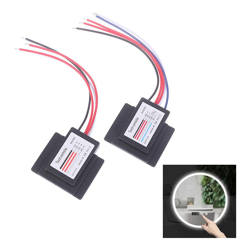 1 Stück LED Ein/Aus Dimmer Einzelner Dual CCT Farbstreifenlicht-Controller Badezimmerspiegel Lampe Eingebauter Touch-Sensor Schalter