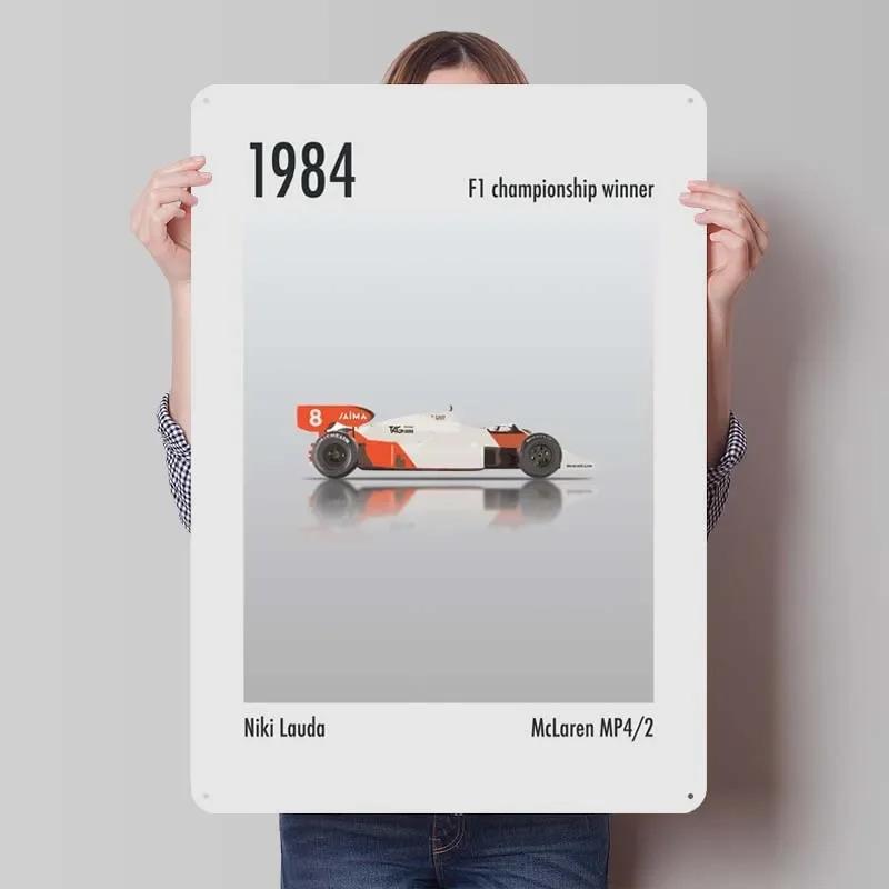 Alain Prost Metal Sign Racing Poster Art Mural Retro Tinplate Sign for Wall Art Decoration Coffee Bar Vintage Home Decor Items
