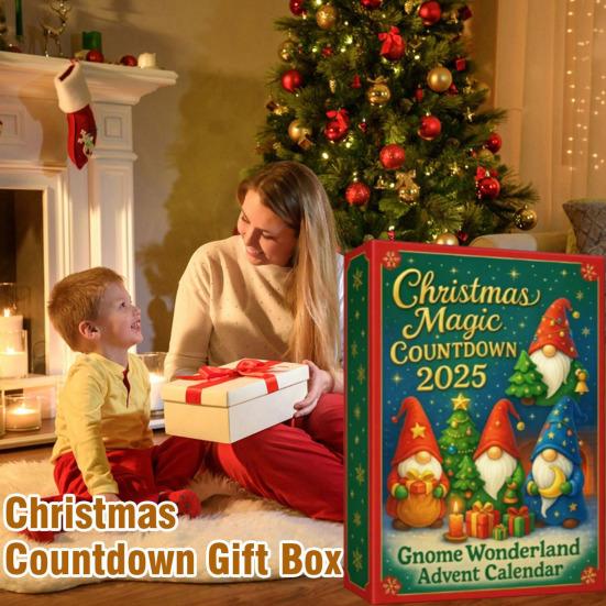 Gnomí adventní kalendář Vánoční odpočítávací kalendář s 24 gnomy Slavnostní gnomí dekorace pro děti Vánoční novoroční dárek