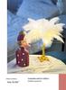 Nordic Ostrich Feather Desk Lamp for Bedroom and Living Room Decor