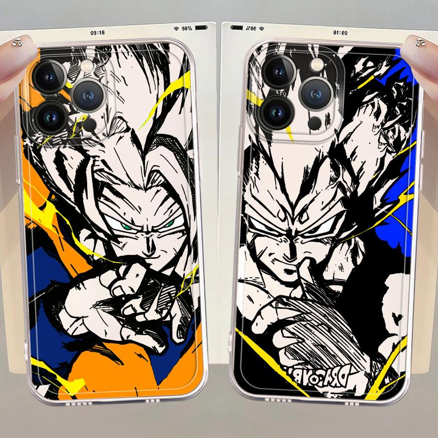 Case for iPhone 17 Pro Max 15 7 8 11 16 14 Plus Air 12 Mini 13 Pro XS Max XR Soft Phone Cover Dragon Bll Son Goku Vegta