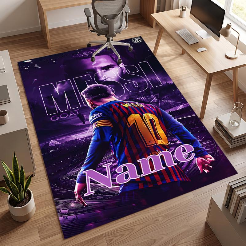 Lionel Messi (5) Covor de birou personalizat cu nume Decor elegant pentru sufragerie, dormitor, bucătărie