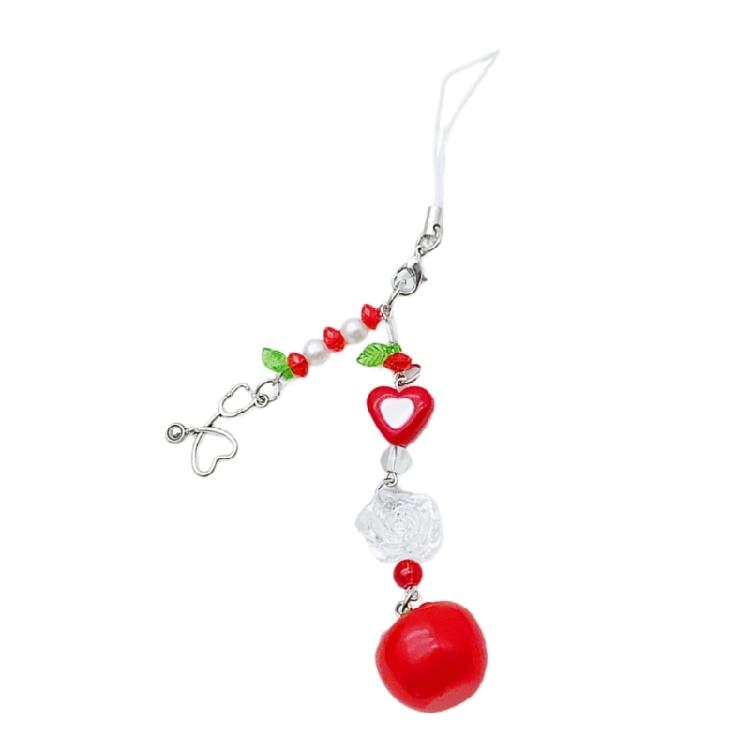 

Fashion Tomato Strawberry Hangings Pendant Sweet Phone Strap Bag Decoration Portable Hangings Lanyard for Girls Women