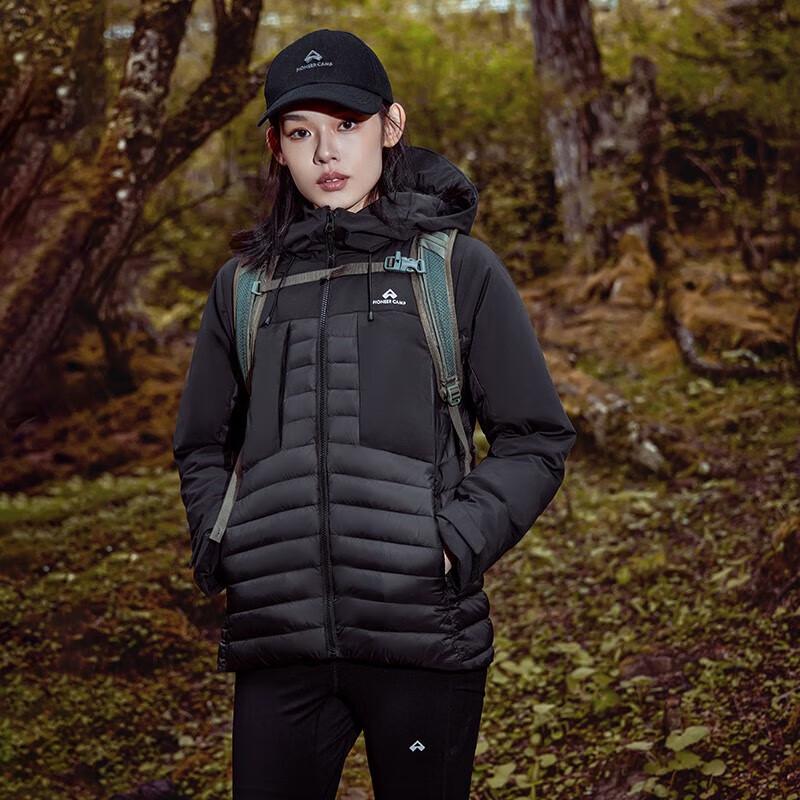 Tuoluzhe Women's Paneled Hooded Puffer Jacket