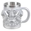 G8DA Automotive Themed Stainless Steel Insert Cup Mechanical Detailing Resin Coffee Mug Insulated Drinkware For Daily Use
