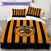 Hull City FC Pattern Bedding uilt Set uilt Cover Pillowcase Home Decoration Birthday Gift (1 * duvet cover + 2 * pillowcase without core)