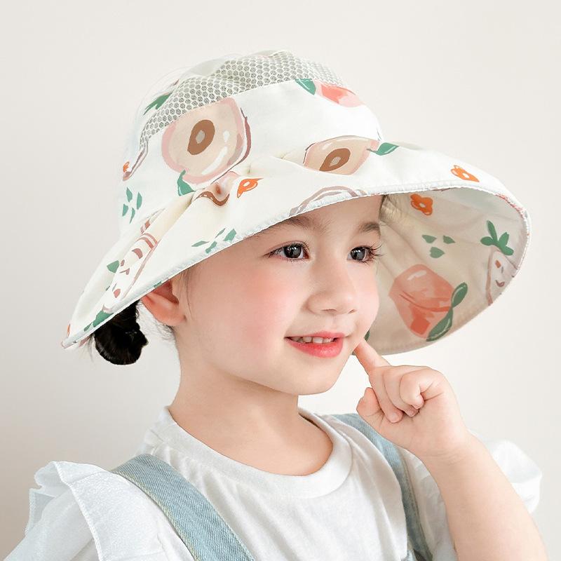 New Children's Sun Protection Hat Summer Children's Sun Hat Empty Top Outdoor Boys and Girls' UV Hat Sun Protection Hat