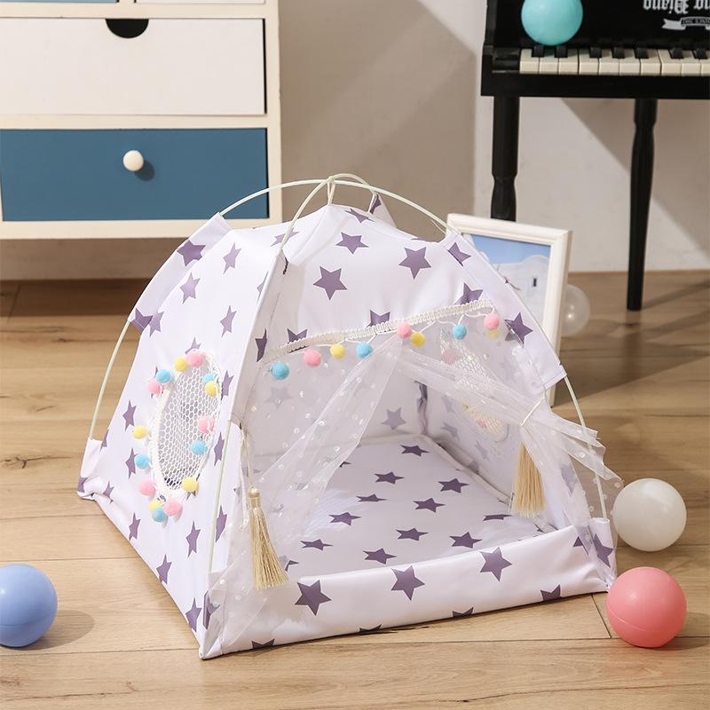 Custom Hot Sale Washable Dog Tent Spring Summer Pet Tent Breathable Pet House Small Dog And Cat Tent
