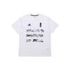 adidas T Shirts Men's White Crew Neck Moderate Straight Fit GK3440