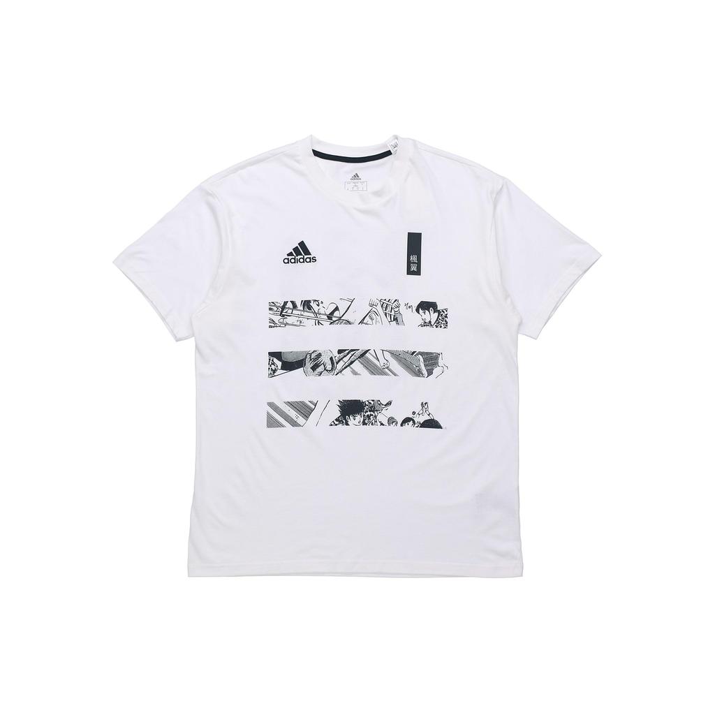 adidas T Shirts Men's White Crew Neck Moderate Straight Fit GK3440