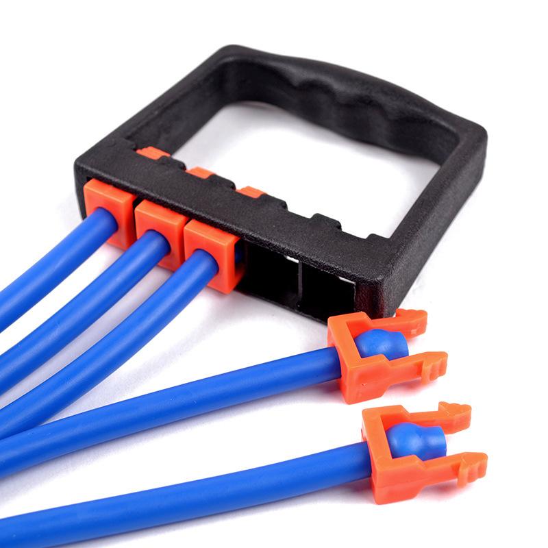 Chest Expander Detachable 5 Fitness Resistance Bands Chest Muscle Strength Training Pull Rope Blue