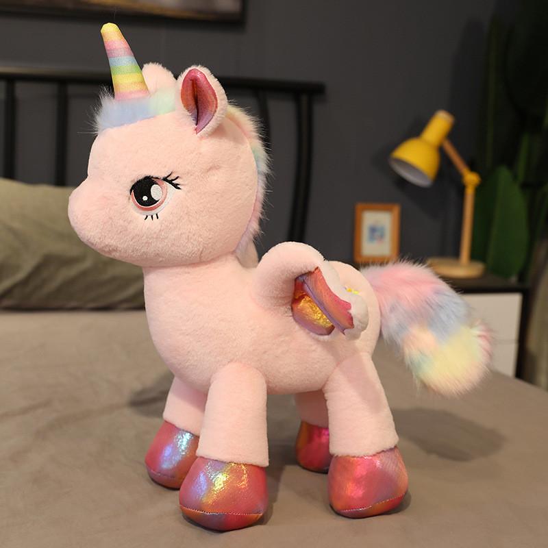 Rainbow Pegasus Unicorn Plush Toy With Pillow For Girls Kids Room Decor