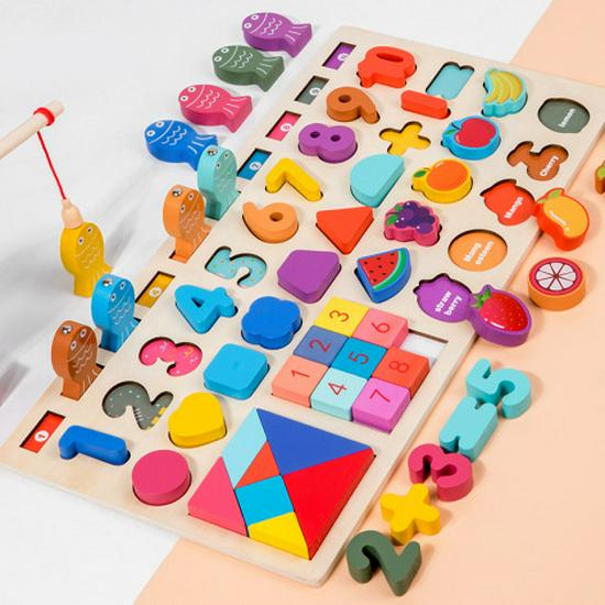 Toddler Number Puzzle Blocks for Early Education and Brain Development Ages 1-3 Boys & Girls
