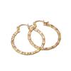 Vintage Hong Kong Style 925 Gold Earrings: Drop & Plain Hoop Designs for Women.