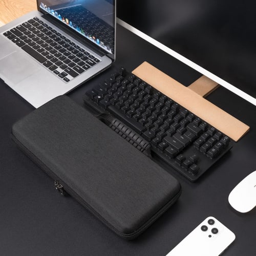 Geekria TKL Keyboard Case, Compatible with Razer BlackWidow Lite TKL, Keychron K8/K8 Pro, and SteelSeries New Apex 9 TKL/Apex Pro TKL Gen 3, Slim Hard