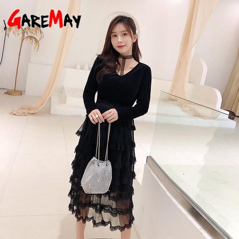Elegante abito a maglia a rete a v scollo donna Manica lunga sexy Patchwork Maglione  Vestito casual lungo acquista in modo economico — spedizione gratuita,  recensioni reali con foto — Joom