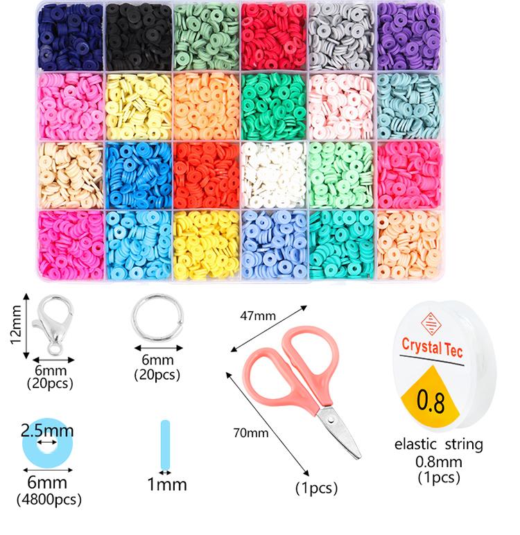 Polymer Clay Beads Box for Jewelry Making Accessories DIY Earring Bracelets Necklace Craft Jewelry Kits For Children Gift