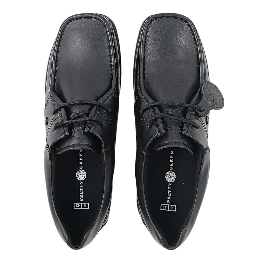 Pretty Green Mens Leather Work Flat Shoes