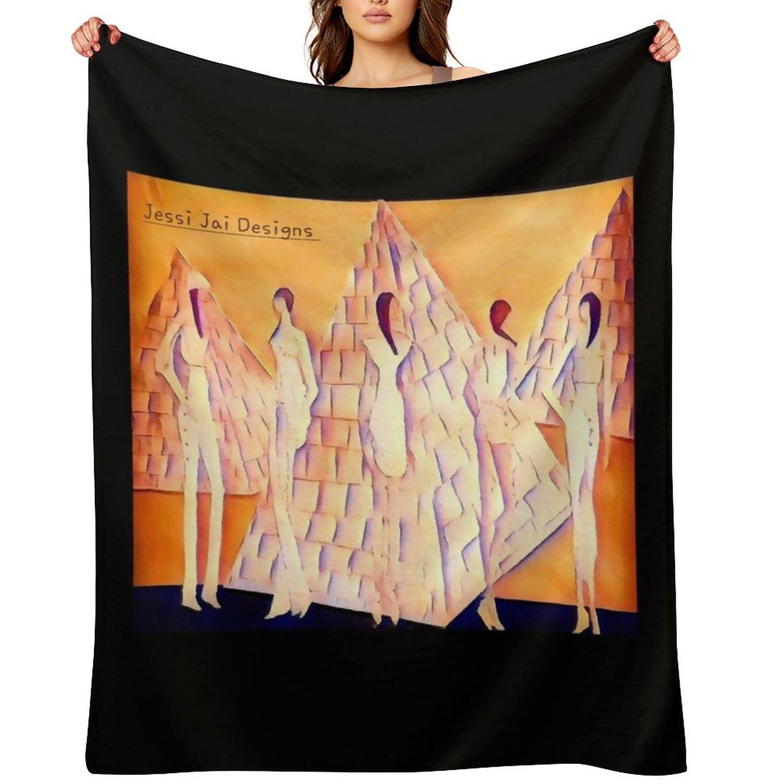 Pyramids of Beauty Throw Blanket Thermals For Travel wednesday Luxury Throw Camping Blankets 30x40in