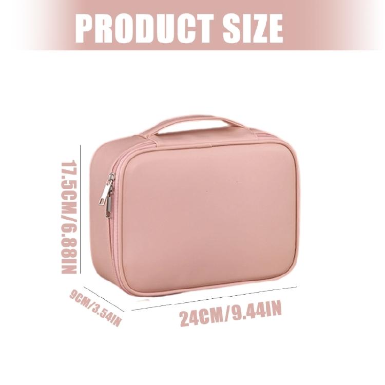 Oversized Cosmetic Storage Organizer Featuring Leakproof PU Substance And Structured Interior For Efficient Travel Packing
